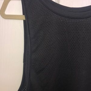 Lululemon black mesh muscle tank